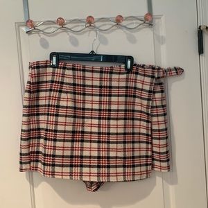 Plaid Skort
